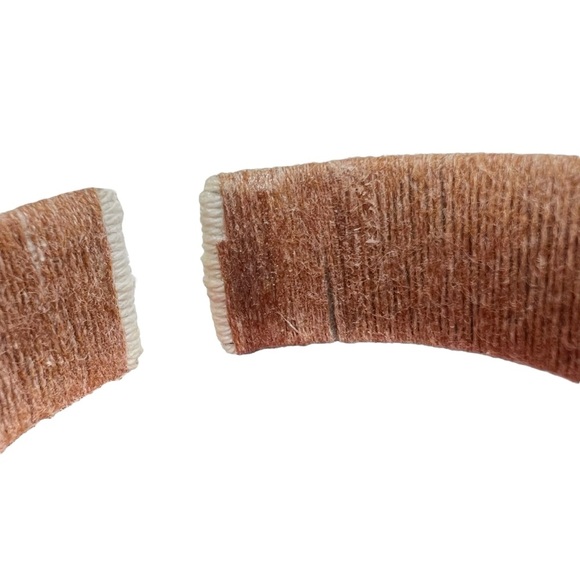 Brown & White Yarn Wrapped Aztec Native Pattern Cuff Bracelets - Picture 9 of 10